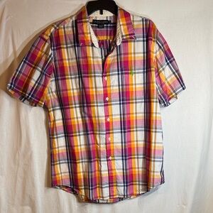 Polo by Ralph Lauren Vibrant Plaid Men's Shirt (Men’s XL)